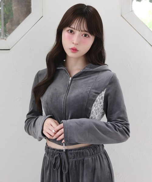 セットで着れる】サイドレースパーカー（パーカー）｜one after