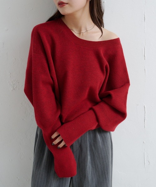 4色展開/2WAY】メランジロングリブニット（ニット/セーター）｜Kastane