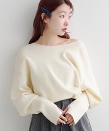 Kastane | 【4色展開/2WAY】メランジロングリブニット(ニット/セーター)