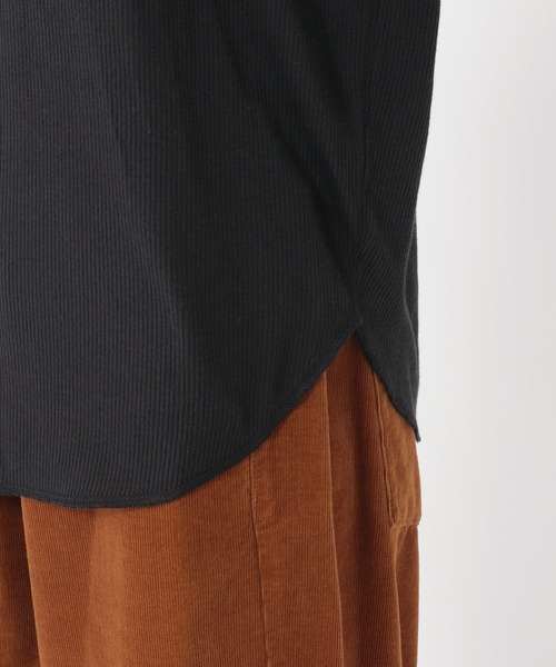 studio CLIP（スタディオクリップ）の「シアーリブロングスリーブTシャツ[プラスサイズあり]（Tシャツ/カットソー・レディース・オフホワイト/ブラック/ライトグレー・FREE/ﾌﾘｰ(L)）」の21枚目の写真