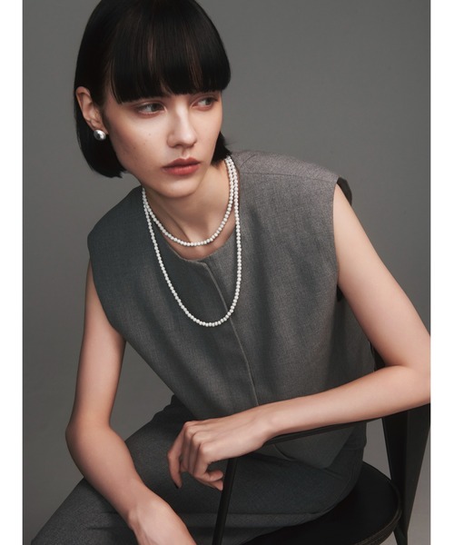 quip queint（クイップクエイント）の「【quip queint】powdia long necklace/ポウディア ロング ネックレス（ネックレス・レディース・シルバー・FREE）」の2枚目の写真