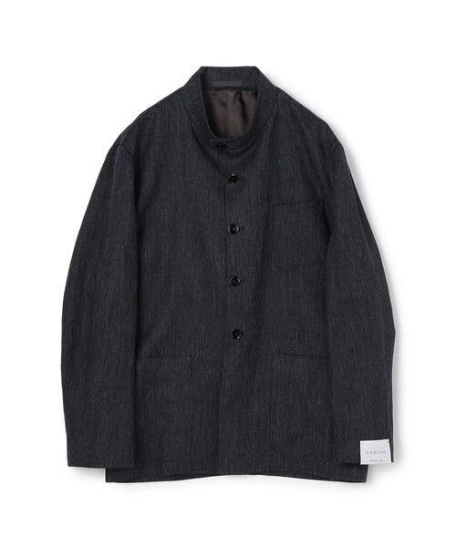 Caruso(カルーゾ)の「【別注】CARUSO リネンウール フォレスティエールジャケット(ブルゾン・メンズ・ブラック・48/46)」の1枚目の写真