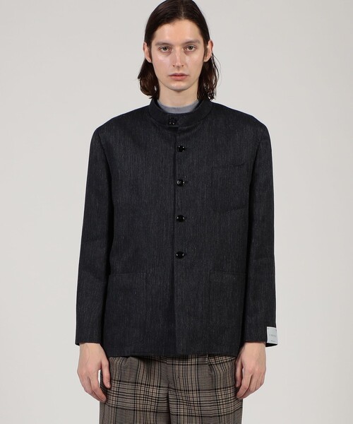 Caruso(カルーゾ)の「【別注】CARUSO リネンウール フォレスティエールジャケット(ブルゾン・メンズ・ブラック・48/46)」の4枚目の写真