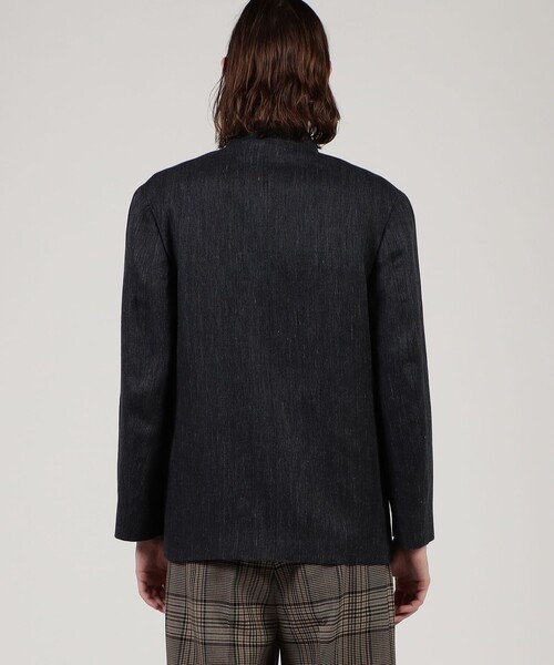 Caruso(カルーゾ)の「【別注】CARUSO リネンウール フォレスティエールジャケット(ブルゾン・メンズ・ブラック・48/46)」の6枚目の写真