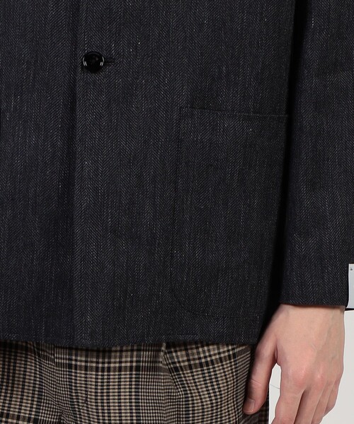 Caruso(カルーゾ)の「【別注】CARUSO リネンウール フォレスティエールジャケット(ブルゾン・メンズ・ブラック・48/46)」の10枚目の写真