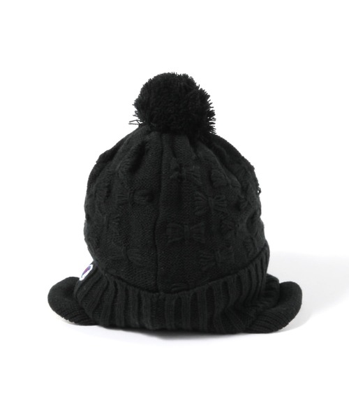 Champion（チャンピオン）の「【Champion(チャンピオン)】リボンジャガード耳付きワッチ（ニットキャップ/ビーニー・キッズ・パープル/ミント/アイボリー/ブラック・FREE）」の6枚目の写真