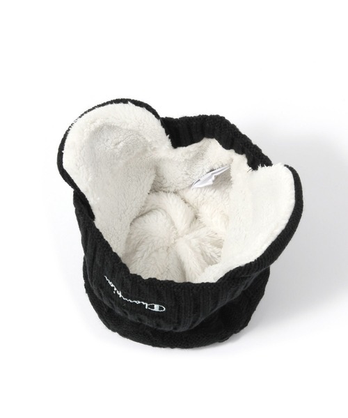 Champion（チャンピオン）の「【Champion(チャンピオン)】リボンジャガード耳付きワッチ（ニットキャップ/ビーニー・キッズ・パープル/ミント/アイボリー/ブラック・FREE）」の7枚目の写真