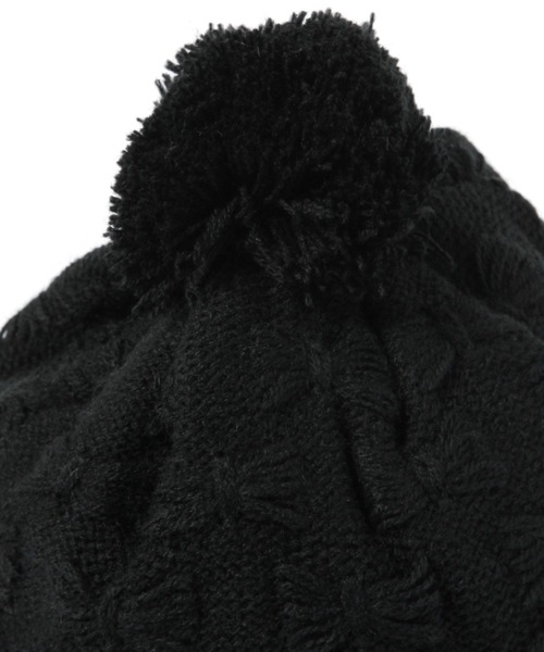 Champion（チャンピオン）の「【Champion(チャンピオン)】リボンジャガード耳付きワッチ（ニットキャップ/ビーニー・キッズ・パープル/ミント/アイボリー/ブラック・FREE）」の8枚目の写真