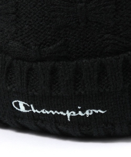 Champion（チャンピオン）の「【Champion(チャンピオン)】リボンジャガード耳付きワッチ（ニットキャップ/ビーニー・キッズ・パープル/ミント/アイボリー/ブラック・FREE）」の9枚目の写真