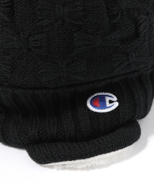 Champion（チャンピオン）の「【Champion(チャンピオン)】リボンジャガード耳付きワッチ（ニットキャップ/ビーニー・キッズ・パープル/ミント/アイボリー/ブラック・FREE）」の10枚目の写真