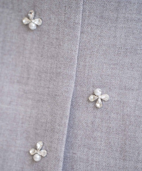 NOELA（ノエラ）の「ワイドタックビジュースカート（スカート・レディース・オフホワイト/グレー/ライトグリーン・S/M）」の10枚目の写真