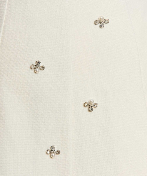 NOELA（ノエラ）の「ワイドタックビジュースカート（スカート・レディース・オフホワイト/グレー/ライトグリーン・S/M）」の7枚目の写真