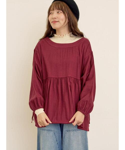 Samansa Mos2（サマンサ モスモス）の「前後2WAYドロストチュニック（シャツ/ブラウス・レディース・チャコールグレー/ボルドー/ベージュ・F）」の3枚目の写真