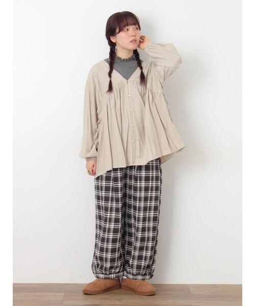 Samansa Mos2（サマンサ モスモス）の「前後2WAYドロストチュニック（シャツ/ブラウス・レディース・チャコールグレー/ボルドー/ベージュ・F）」の7枚目の写真