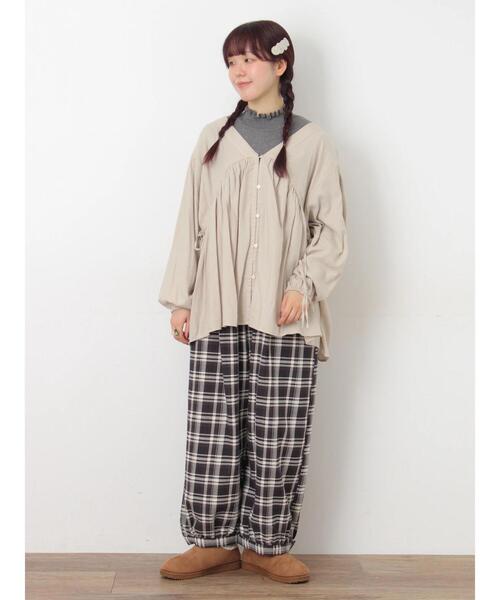 Samansa Mos2（サマンサ モスモス）の「前後2WAYドロストチュニック（シャツ/ブラウス・レディース・チャコールグレー/ボルドー/ベージュ・F）」の8枚目の写真