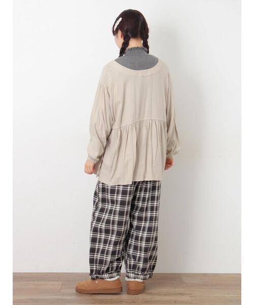 Samansa Mos2（サマンサ モスモス）の「前後2WAYドロストチュニック（シャツ/ブラウス・レディース・チャコールグレー/ボルドー/ベージュ・F）」の9枚目の写真
