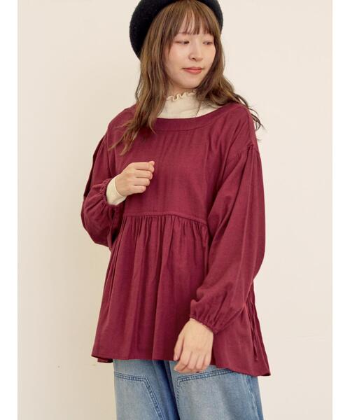 Samansa Mos2（サマンサ モスモス）の「前後2WAYドロストチュニック（シャツ/ブラウス・レディース・チャコールグレー/ボルドー/ベージュ・F）」の10枚目の写真