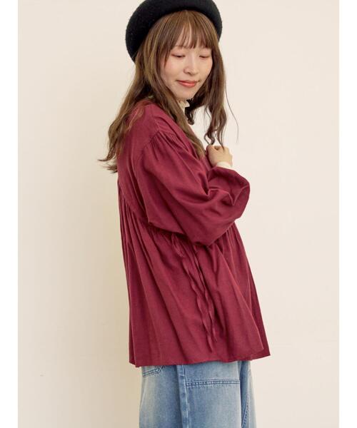 Samansa Mos2（サマンサ モスモス）の「前後2WAYドロストチュニック（シャツ/ブラウス・レディース・チャコールグレー/ボルドー/ベージュ・F）」の11枚目の写真