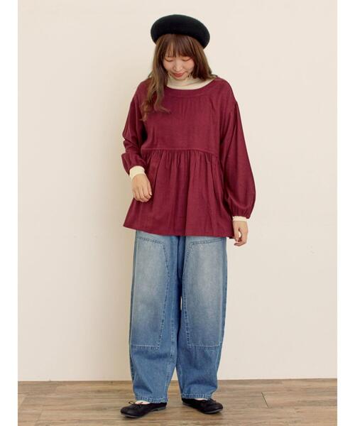 Samansa Mos2（サマンサ モスモス）の「前後2WAYドロストチュニック（シャツ/ブラウス・レディース・チャコールグレー/ボルドー/ベージュ・F）」の12枚目の写真