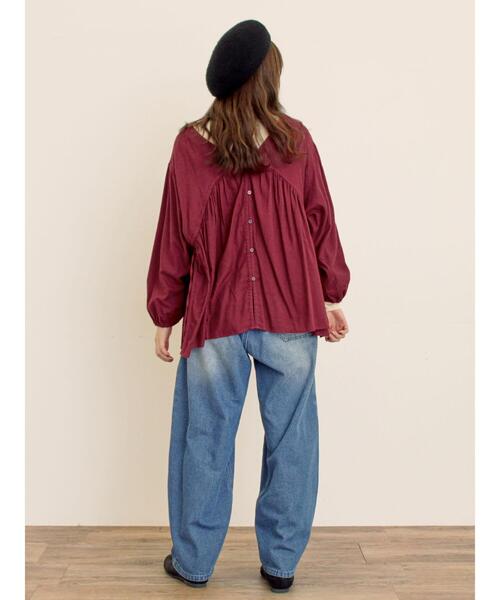 Samansa Mos2（サマンサ モスモス）の「前後2WAYドロストチュニック（シャツ/ブラウス・レディース・チャコールグレー/ボルドー/ベージュ・F）」の14枚目の写真