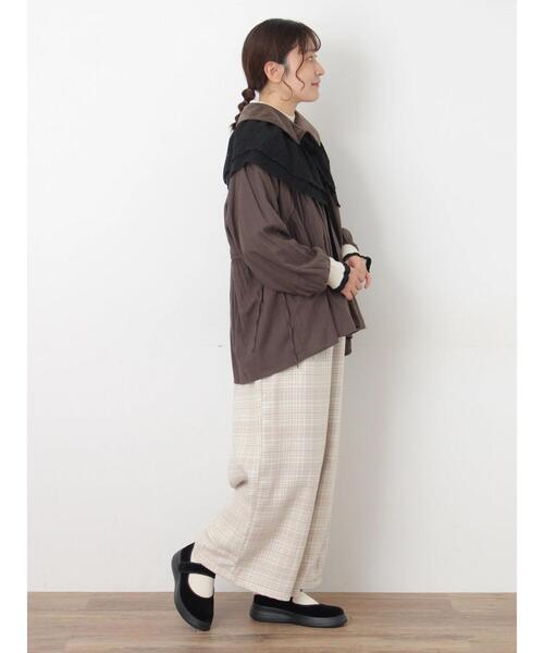 Samansa Mos2（サマンサ モスモス）の「前後2WAYドロストチュニック（シャツ/ブラウス・レディース・チャコールグレー/ボルドー/ベージュ・F）」の19枚目の写真