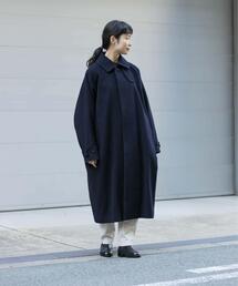 かぐれ | ウールバルカラーコート(ステンカラーコート)