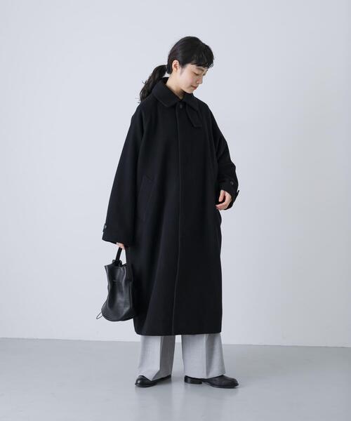 かぐれ（カグレ）の「ウールバルカラーコート（ステンカラーコート・レディース・ブラック/ネイビー・FREE）」の19枚目の写真