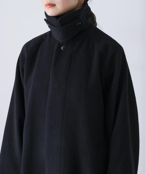 かぐれ（カグレ）の「ウールバルカラーコート（ステンカラーコート・レディース・ブラック/ネイビー・FREE）」の12枚目の写真