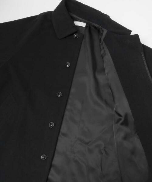 かぐれ（カグレ）の「ウールバルカラーコート（ステンカラーコート・レディース・ブラック/ネイビー・FREE）」の5枚目の写真