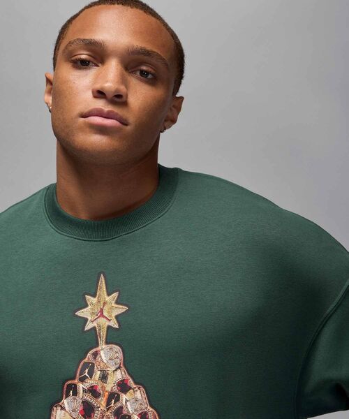 JORDAN BRAND(ジョーダンブランド)の「ジョーダン ブルックリン フリース メンズ クルーネック スウェットシャツ / Jordan Brooklyn Fleece Men's Crew-neck Sweatshirt HV1874-316 Midnight Green(スウェット・メンズ・モスグリーン・M/L/XL/2XL/S)」の3枚目の写真