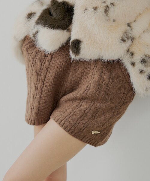 Chico（チコ）の「【セットアップ対応】ケーブルショートニットパンツ（その他パンツ・レディース・ブラウン/グレー/アイボリー/ベージュ・FREE）」の20枚目の写真