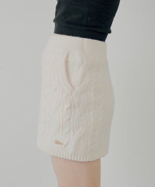 セットアップ対応】ケーブルショートニットパンツ（その他パンツ