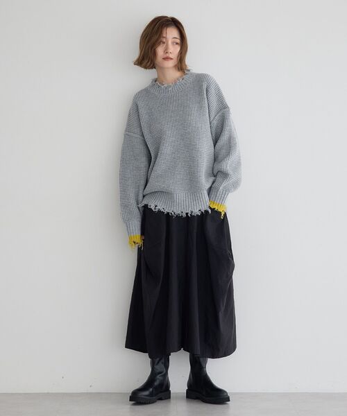 Editt by YECCA VECCA（エディットバイイェッカヴェッカ）の「コクーンデザインワイドパンツ（その他パンツ・レディース・ブラック/カーキ・FREE）」の20枚目の写真