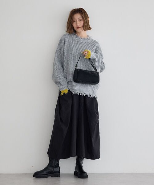 Editt by YECCA VECCA（エディットバイイェッカヴェッカ）の「コクーンデザインワイドパンツ（その他パンツ・レディース・ブラック/カーキ・FREE）」の18枚目の写真