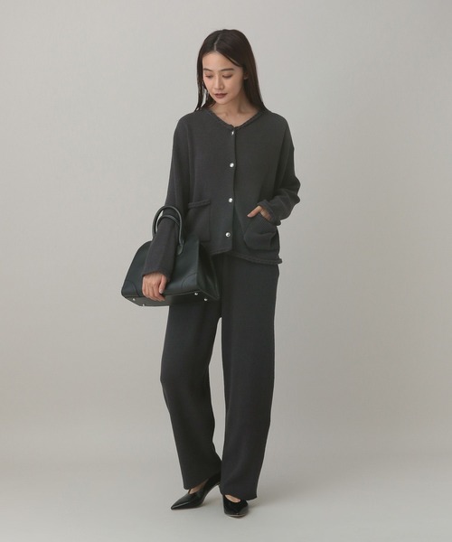 GLOBAL WORK(グローバルワーク)の「MATINEE LINE/モールニットパンツ/593190(その他パンツ・レディース・ダークブラウン/チャコールグレー/グレイッシュベージュ・LARGE/MEDIUM)」の5枚目の写真