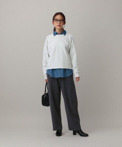 GLOBAL WORK(グローバルワーク)の「MATINEE LINE/モールニットパンツ/593190(その他パンツ・レディース・ダークブラウン/チャコールグレー/グレイッシュベージュ・LARGE/MEDIUM)」の8枚目の写真