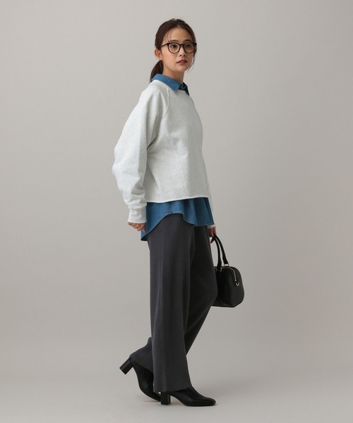 GLOBAL WORK(グローバルワーク)の「MATINEE LINE/モールニットパンツ/593190(その他パンツ・レディース・ダークブラウン/チャコールグレー/グレイッシュベージュ・LARGE/MEDIUM)」の9枚目の写真