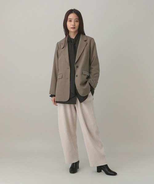 GLOBAL WORK(グローバルワーク)の「MATINEE LINE/モールニットパンツ/593190(その他パンツ・レディース・ダークブラウン/チャコールグレー/グレイッシュベージュ・LARGE/MEDIUM)」の17枚目の写真
