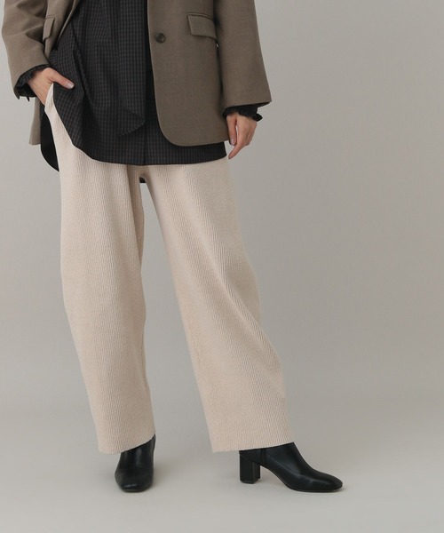 GLOBAL WORK(グローバルワーク)の「MATINEE LINE/モールニットパンツ/593190(その他パンツ・レディース・ダークブラウン/チャコールグレー/グレイッシュベージュ・LARGE/MEDIUM)」の19枚目の写真