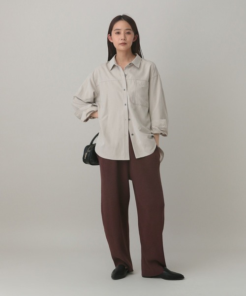 GLOBAL WORK(グローバルワーク)の「MATINEE LINE/モールニットパンツ/593190(その他パンツ・レディース・ダークブラウン/チャコールグレー/グレイッシュベージュ・LARGE/MEDIUM)」の13枚目の写真