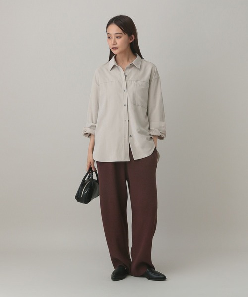 GLOBAL WORK(グローバルワーク)の「MATINEE LINE/モールニットパンツ/593190(その他パンツ・レディース・ダークブラウン/チャコールグレー/グレイッシュベージュ・LARGE/MEDIUM)」の14枚目の写真