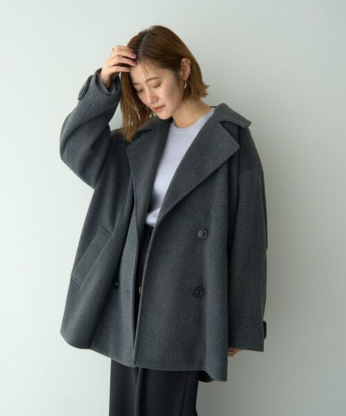 YECCA VECCA（イェッカヴェッカ）の「袖釦クルーネックリブニット（ニット/セーター・レディース・ベージュ/オレンジ/オフホワイト/ブラック/ライトブルー・FREE）」の18枚目の写真