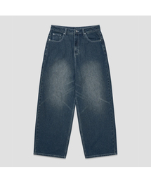 AGOD（エージーオーディー）の「ウォッシュドヴィンテージワイドバルーンデニムパンツ[サンドインディゴ]（デニムパンツ）」