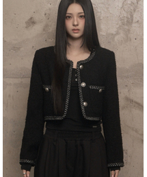 khakipoint カーキポイント ツイードジャケット ブラック KHAKIPOINT｜カーキポイントのその他アウター（ツイード）通販 - ZOZOTOWN