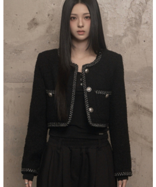 セール】Atelier Tweed Jacket (black)（その他アウター）｜KHAKIPOINT