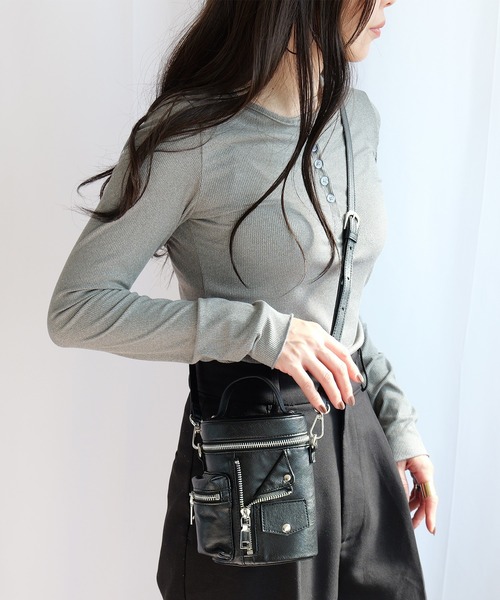 DEVICE ライダース バニティ 2way ショルダーバッグ（ショルダーバッグ