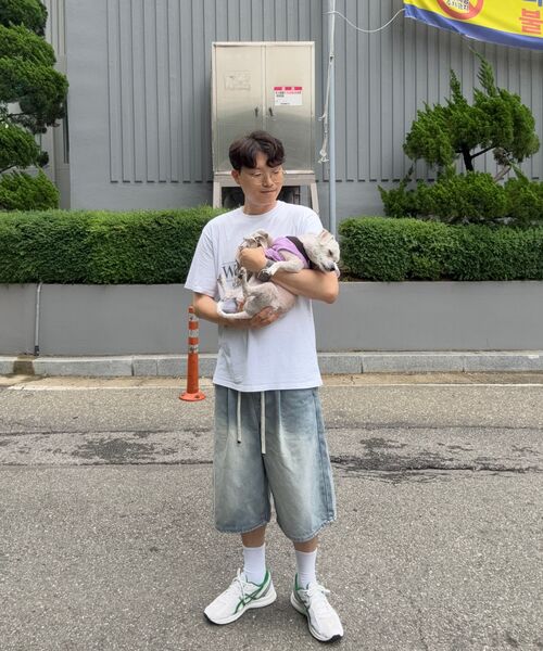 LEMAIN SECOND（リメインセカンド）の「バミューダワイドツータックデニムバンディングショーツ[ライトブルー]（その他パンツ・レディース・その他・MEDIUM/SMALL/LARGE）」の9枚目の写真