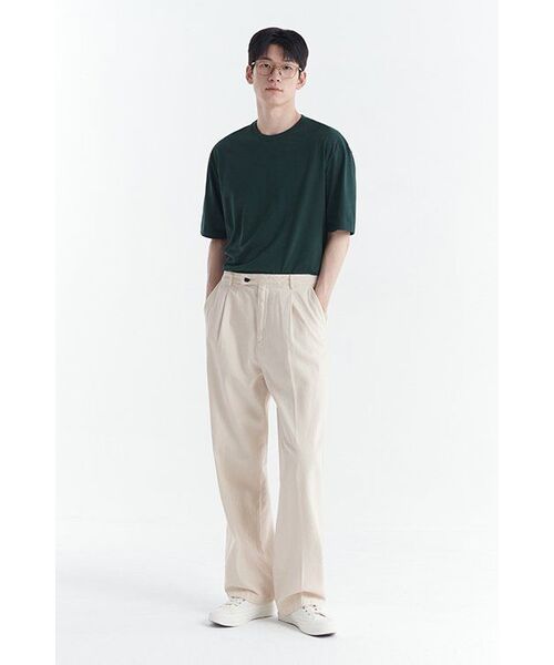MUSINSA STANDARD（ムシンサスタンダード）の「[クールタンダード] リラックスフィットクルーネックTシャツ [ディープグリーン]（Tシャツ/カットソー・メンズ・その他・LARGE/X-LARGE/XX-LARGE/XXX-LARGE/SMALL/MEDIUM）」の7枚目の写真