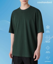 [クールタンダード] リラックスフィットクルーネックTシャツ [ディープグリーン]