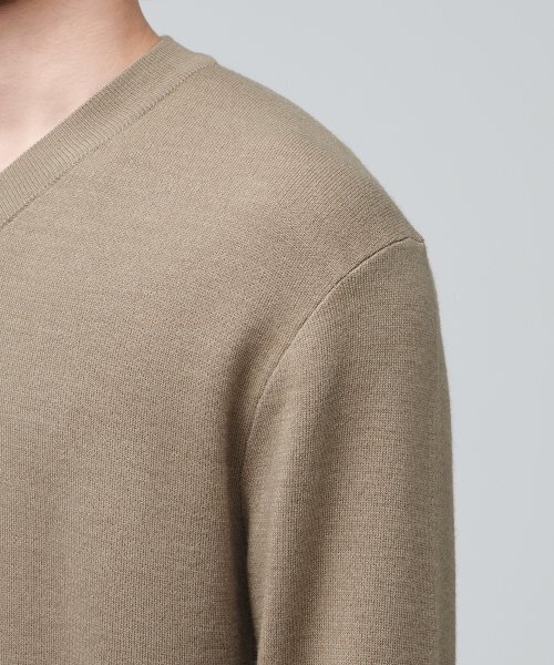 MUSINSA STANDARD（ムシンサスタンダード）の「MINIMAL V-NECK KNIT [BEIGE]（ニット/セーター・メンズ・その他・LARGE）」の7枚目の写真